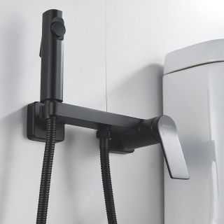 Гигиенический душ со смесителем Shevanik S4105H-1 чёрный